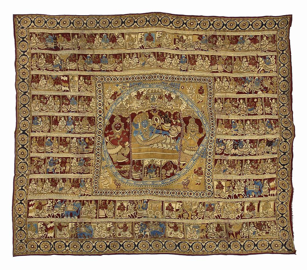 For example, an artisan producing Kalamkari is preserving a traditional artistic practice. Image: Wikipedia
