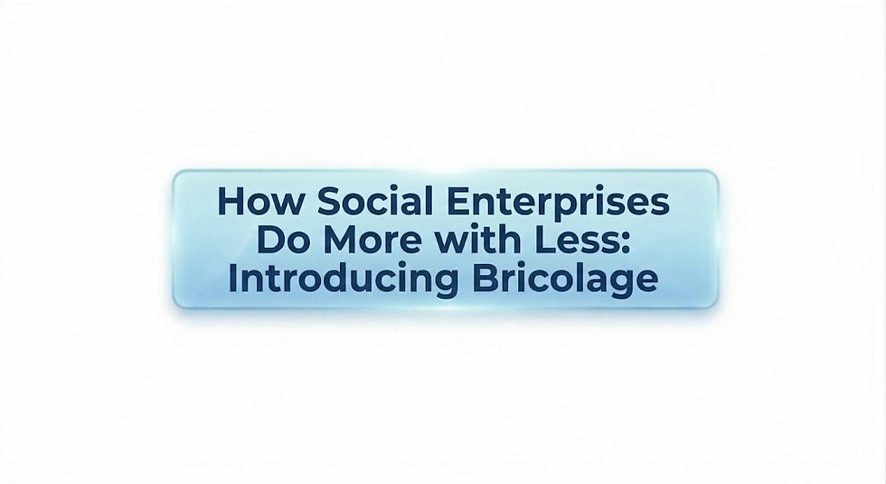 In simple terms, bricolage means finding new uses for the resources you already have instead of assuming that you need to acquire everything from scratch.
