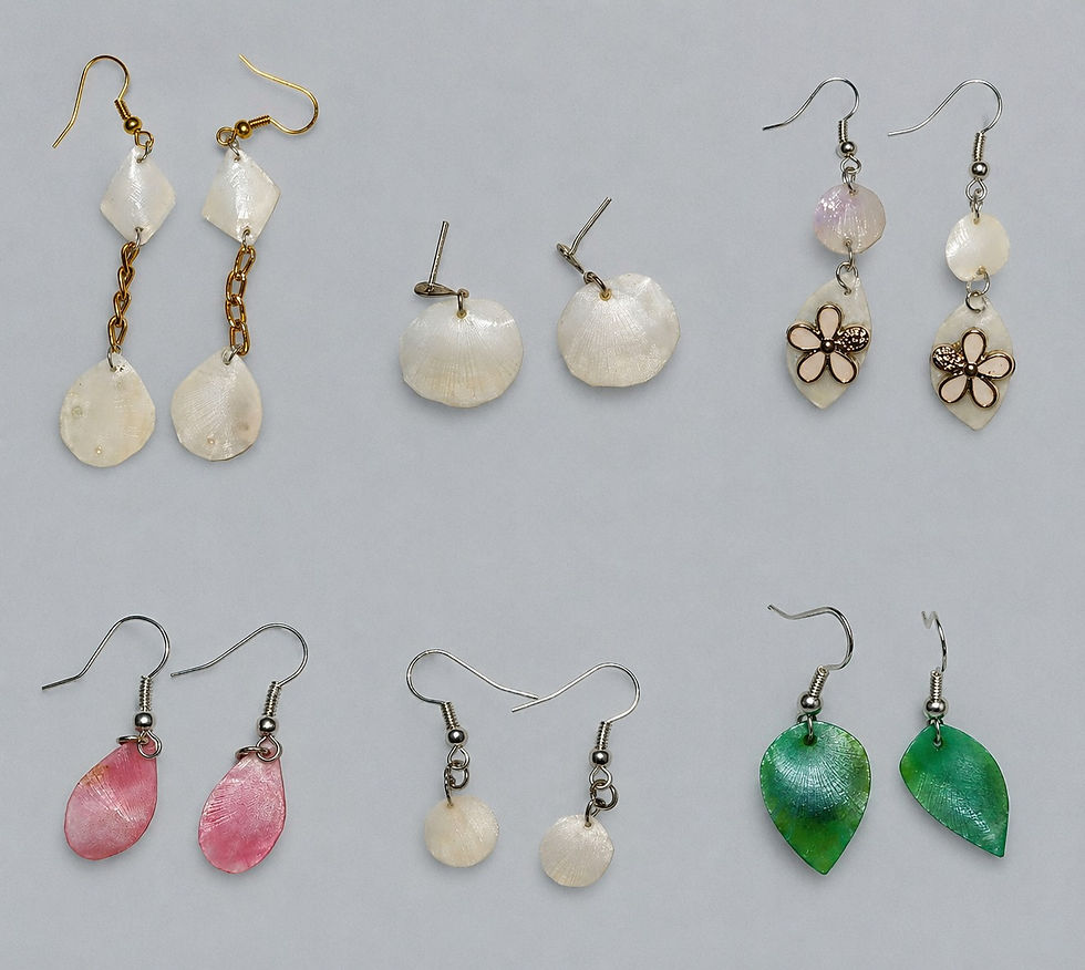 Miniatura: Aretes de escamas de pescado