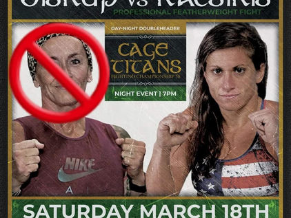Biskup skips flight, Fight with Katsikis at Cage Titans 58; OFF