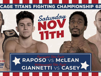 Cage Titans 62: Raposo vs. McLean The Preview