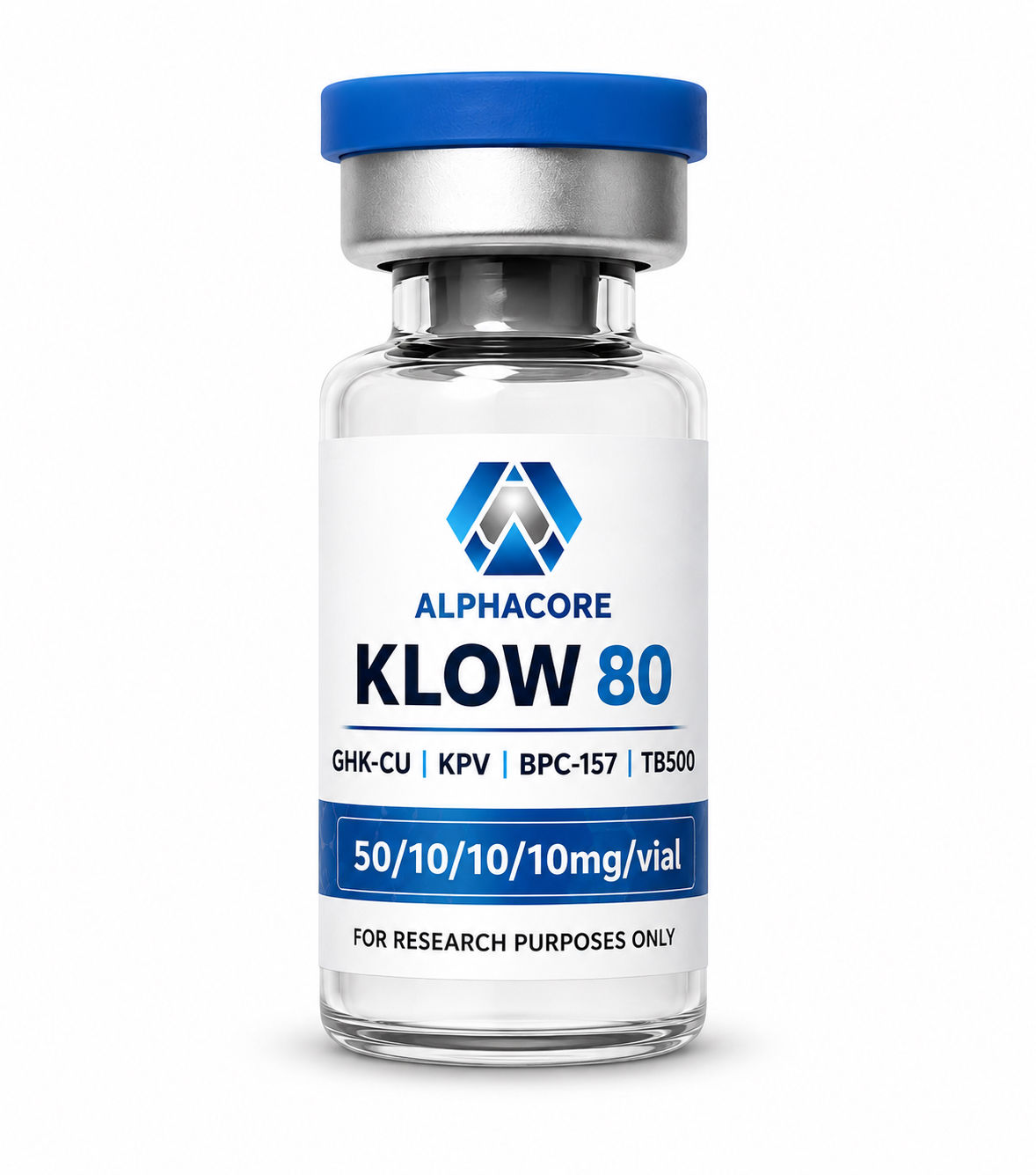 KLOW 80 – GHK-Cu (50mg) / KPV (10mg) / BPC-157 (10mg) / TB500 (10mg)