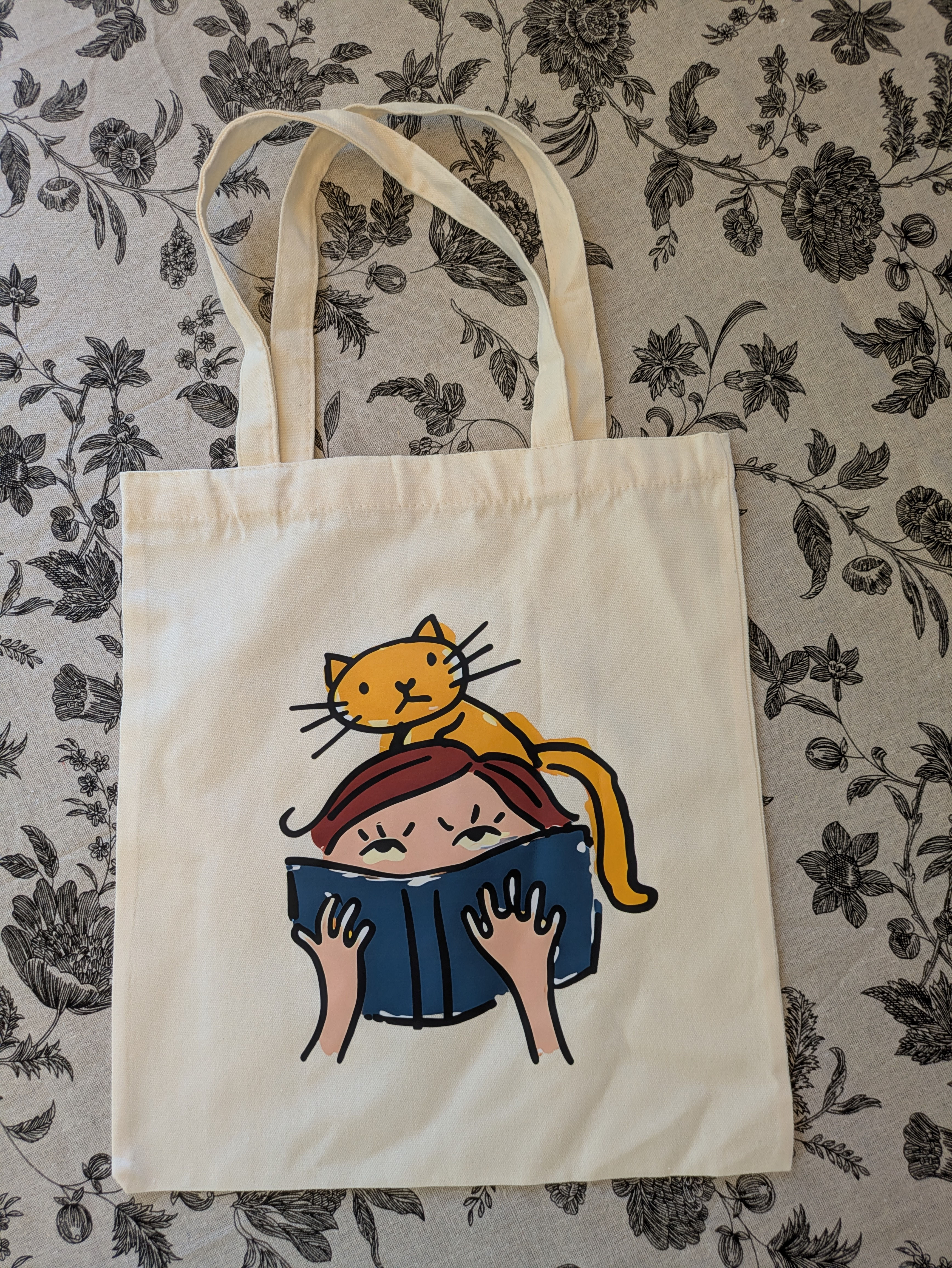 Cat Book Tote