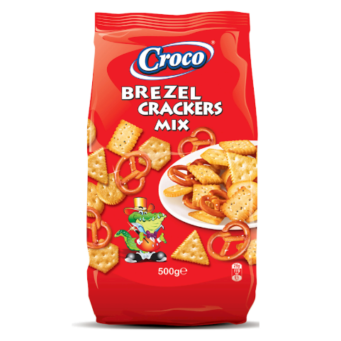 CROCO MIX CRACKER/BREZEL 500G
