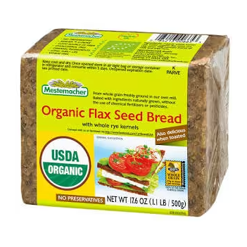 MESTEMACHER Organic Flax Seed Bread (Kosher) 500g