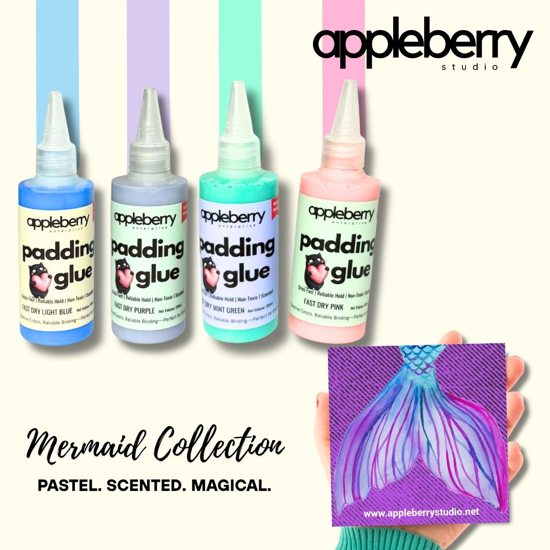 Colored Padding Glue in easy squeeze bottle 100mL