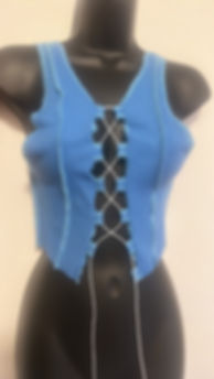 Blue Criss Cross Top