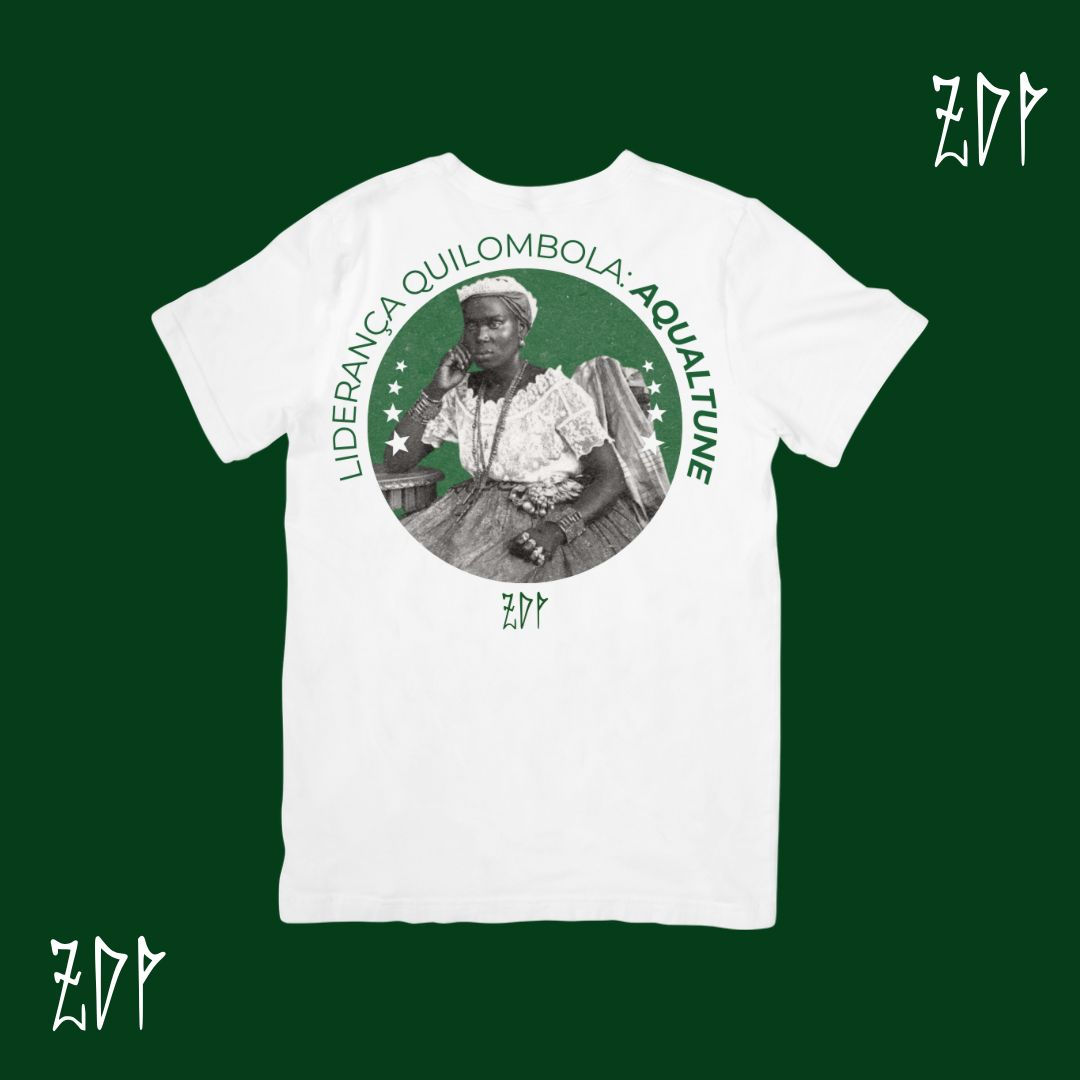 Camiseta 100% Algodão Zumbi dos Palmeiras ZDP - Aqualtune