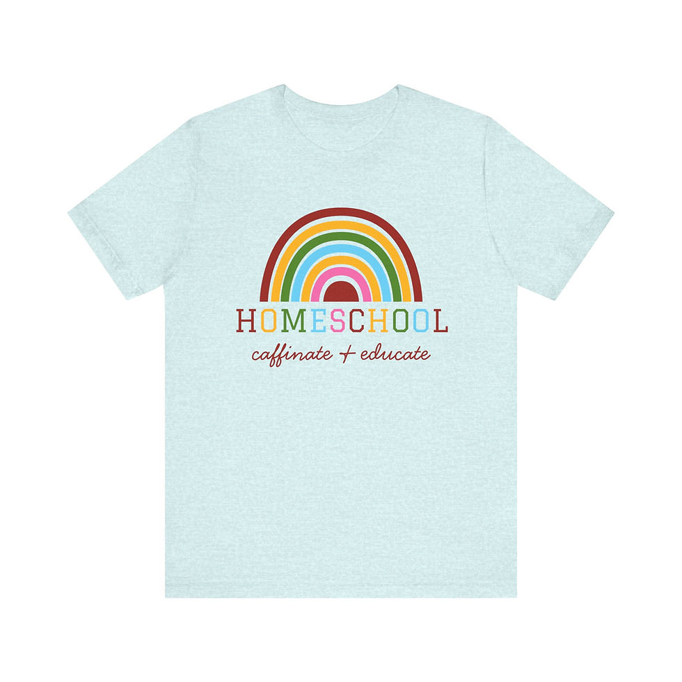 Thumbnail: HOMESCHOOL CAFFEINATE & EDUCATE Unisex Jersey Short Sleeve Tee