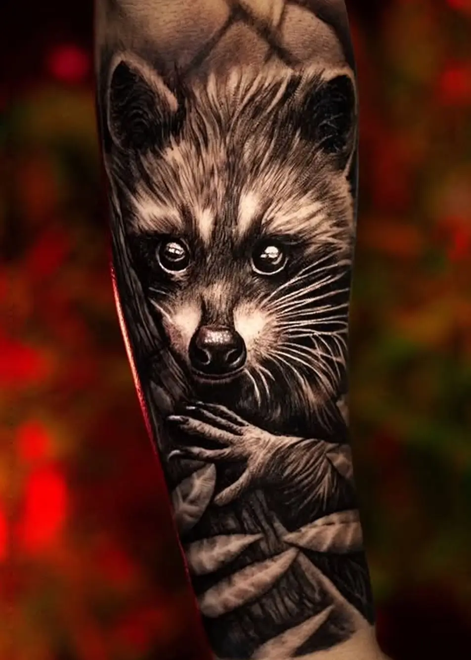 Tatuagem de animal em micro realismo com grande precisão e profundidade, trabalho artístico detalhado no estúdio Exink Tattoo Braga