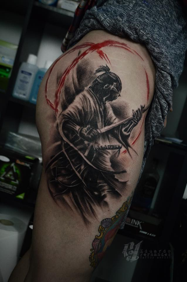 Samurai Trash Polka Tattoo