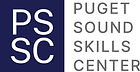 A navy blue square with 'PSSC' in white lettering next to 'Puget Sound Skills Center' in gray lettering to the right.