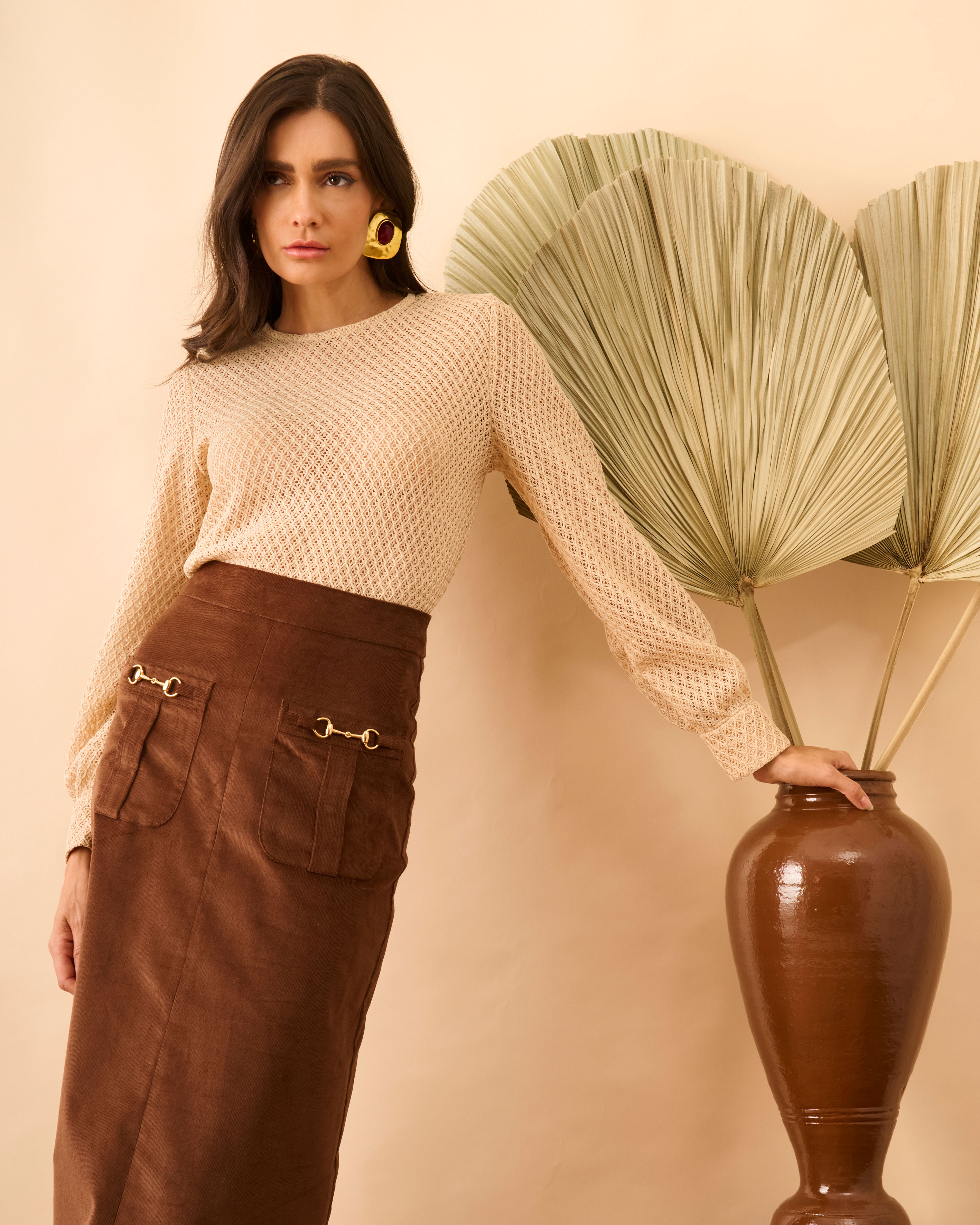 BLUSA MALIK AREIA