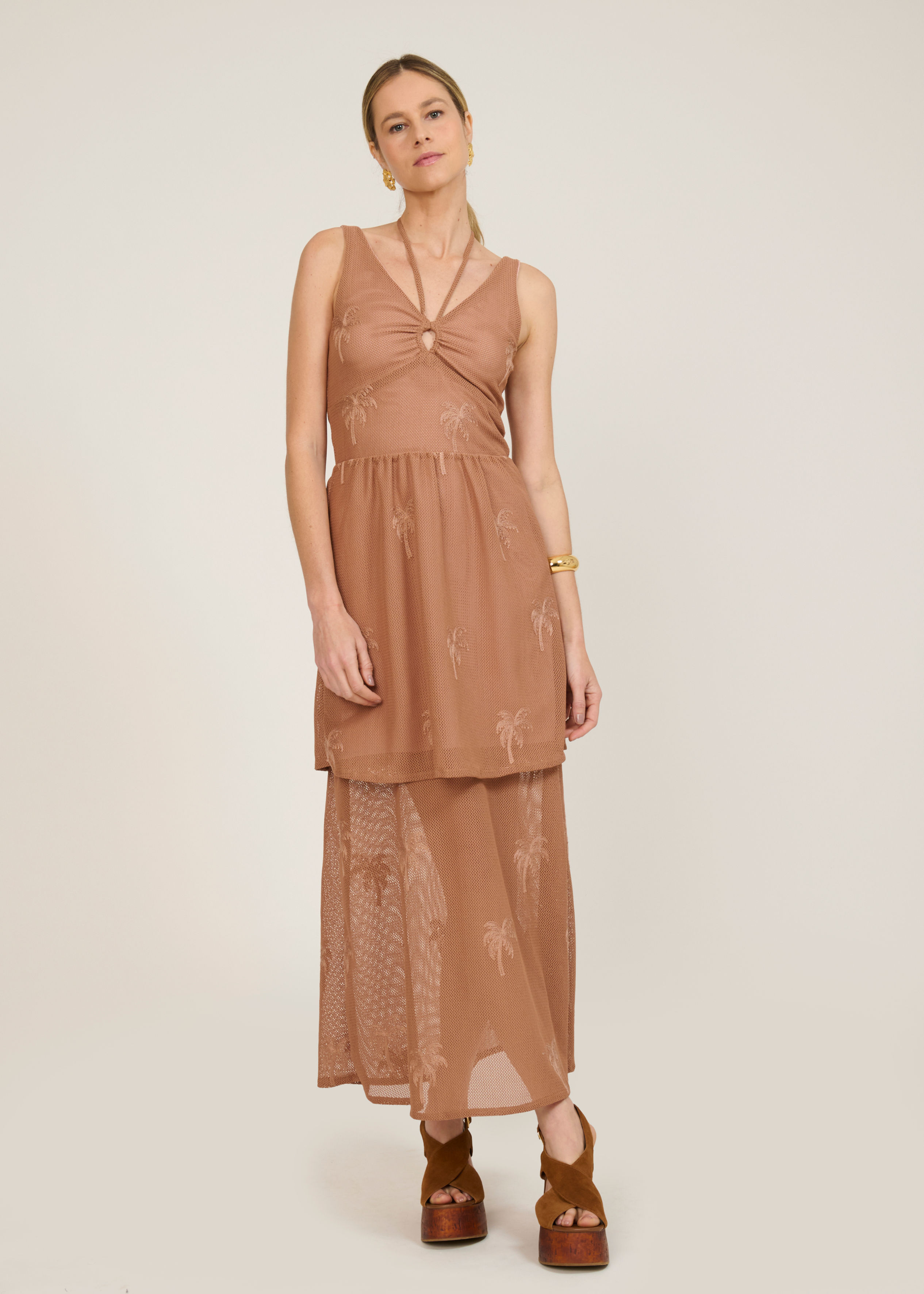 VESTIDO HELENA CARAMELO