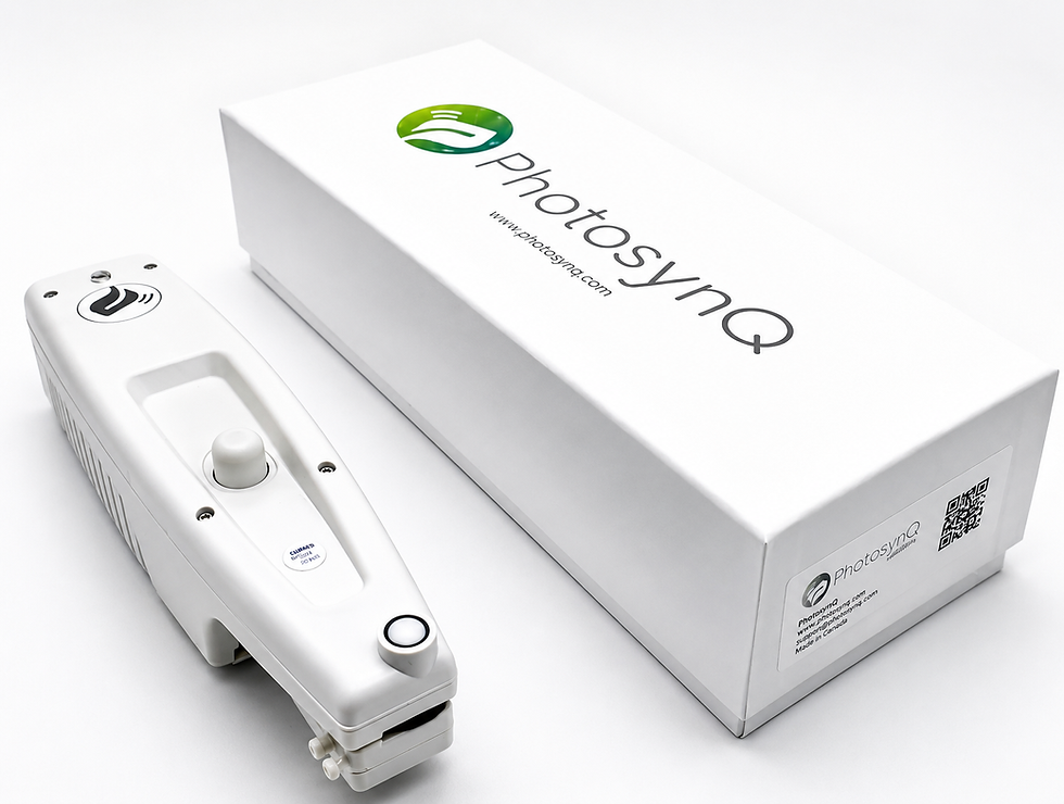 MultispeQ v2.5 handheld plant phenotyping instrument with product box