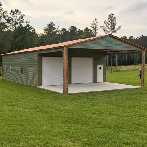 30X70X12 Steel Utility Building | The Shed House LLC