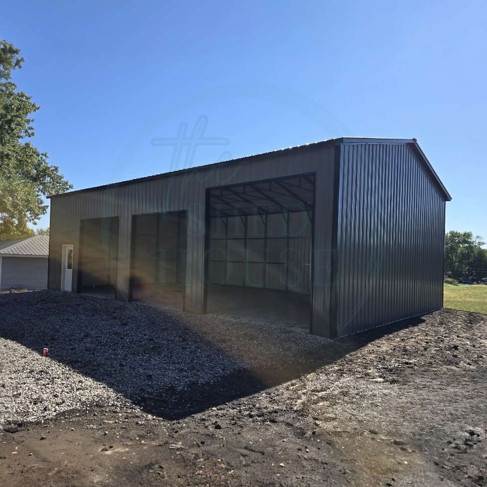 30X50X14 Versatile Steel Garage Front Left View