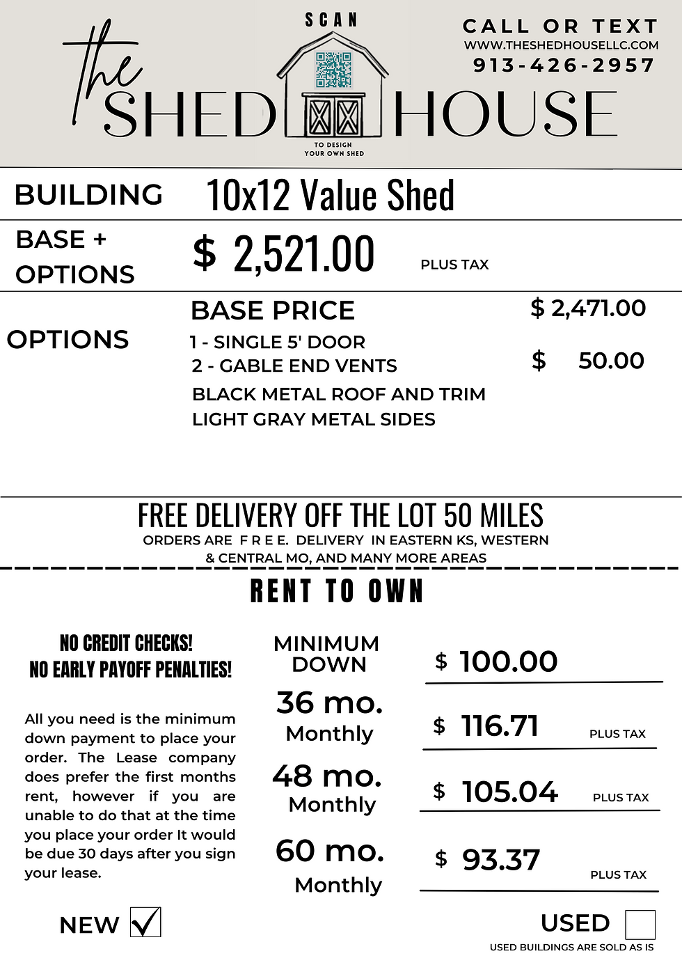 Thumbnail: 10x12 Value shed