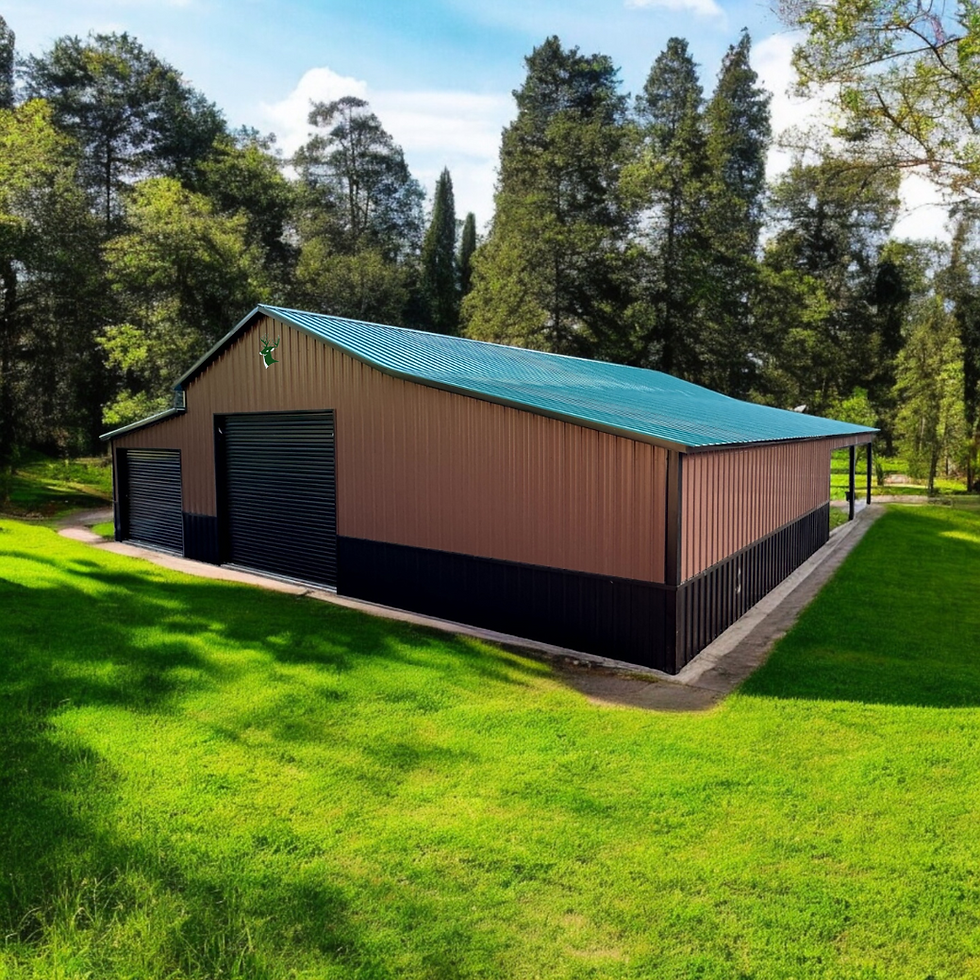 Thumbnail: 48X60X12 Metal Barn Rear View