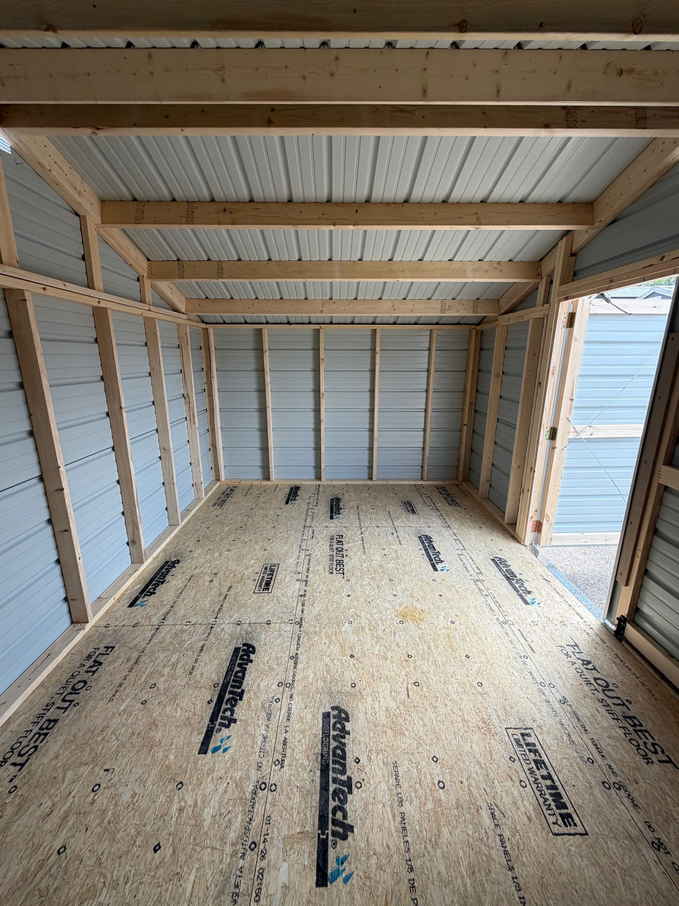 Thumbnail: 10x16 Metal side value shed for sale at The Shed House in Leavenworth Kansas.