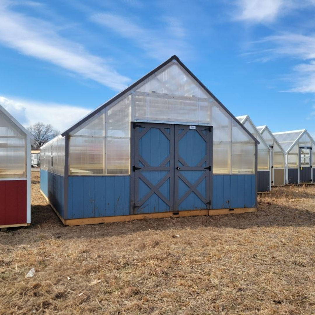 16X24 Prebuilt Portable Greenhouse Front View