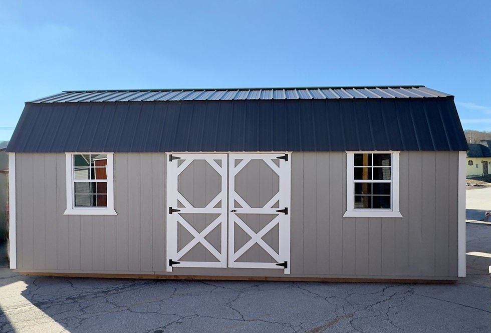 Thumbnail: Amish built side lofted barn shed.