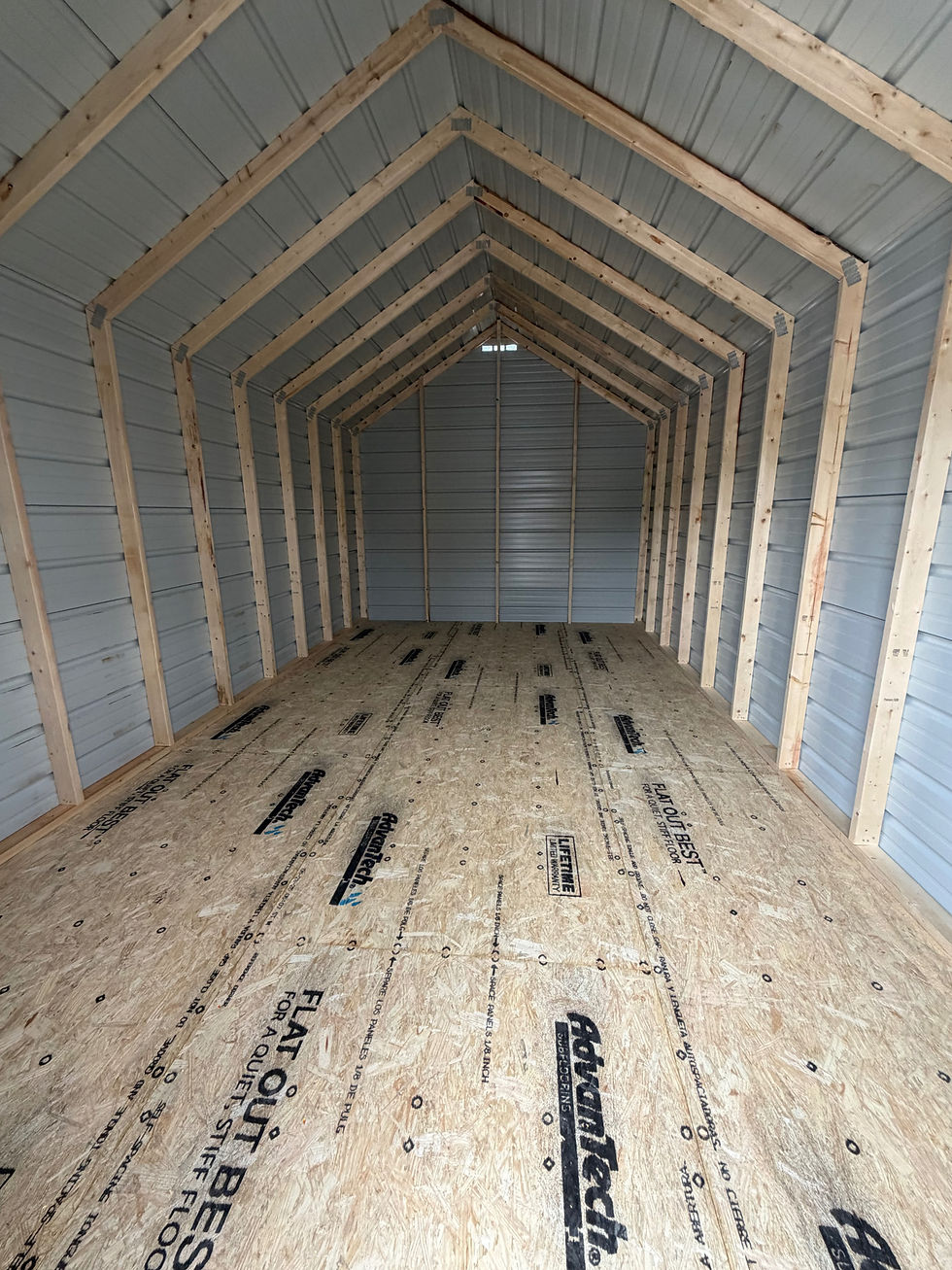 Thumbnail: 12x20 Metal sided value shed for sale in the Kansas City area.