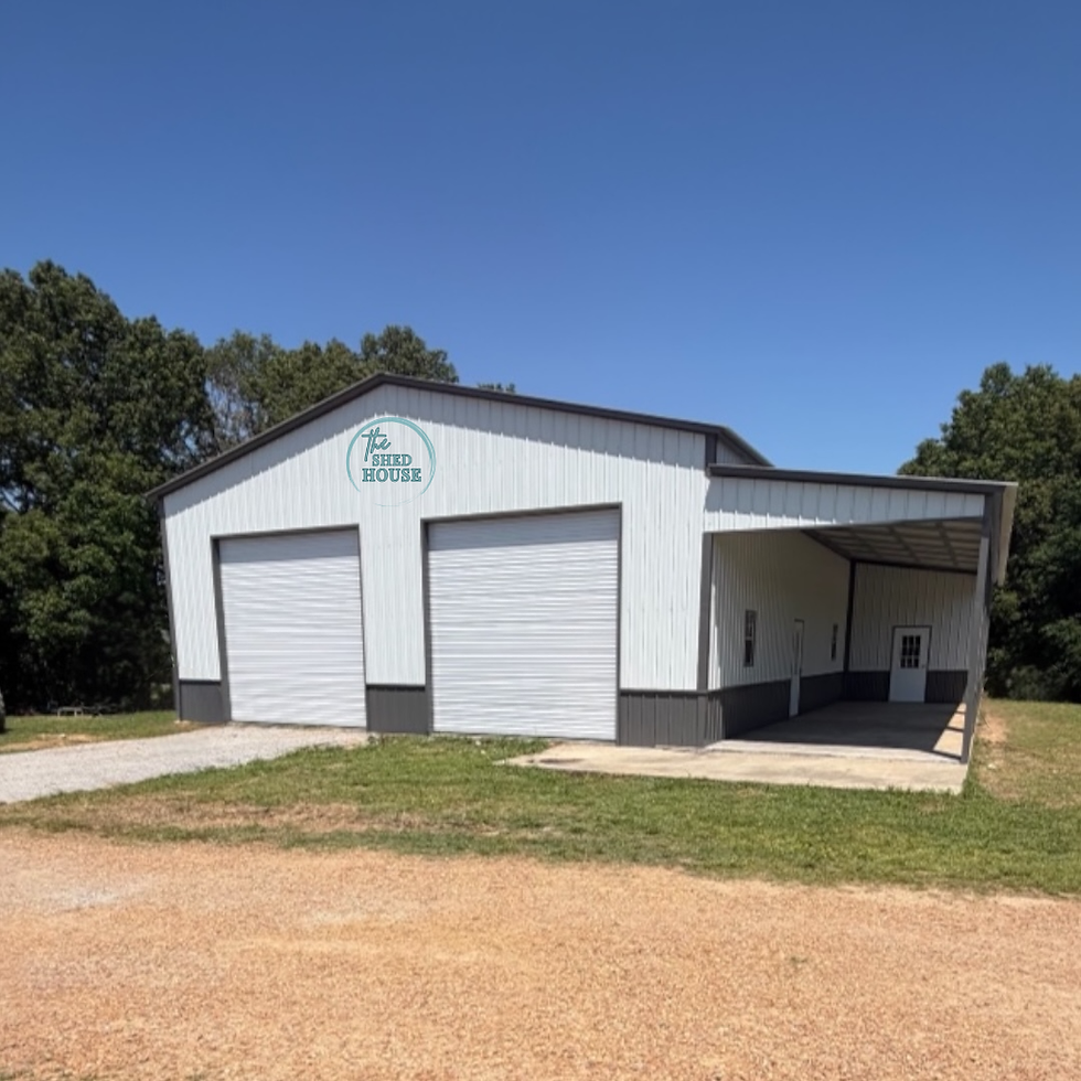 Thumbnail: 50X60X14 Metal Commercial Grade Shop Building Front View