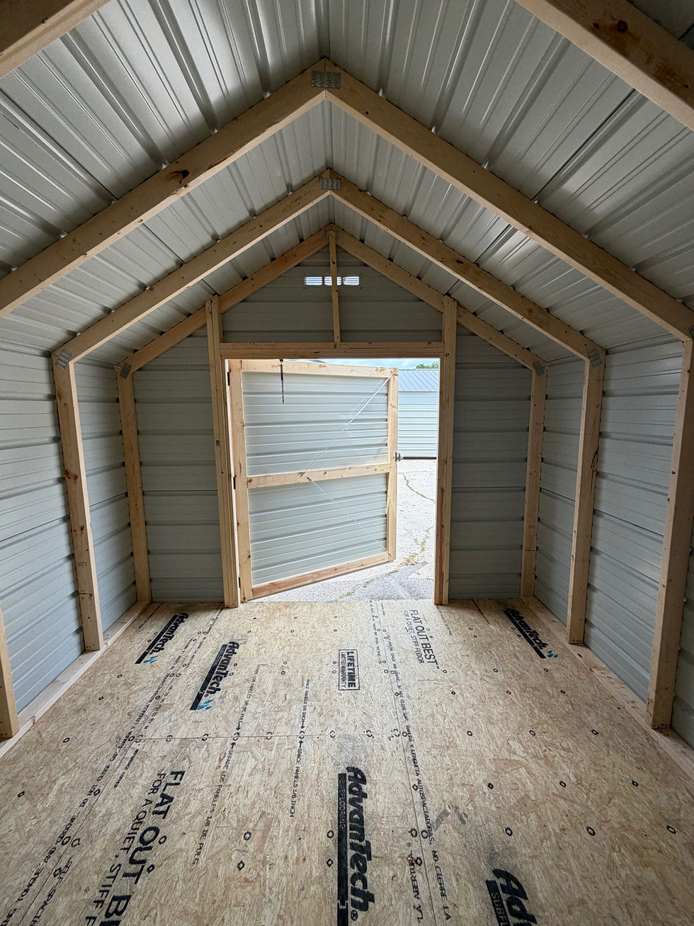 Thumbnail: 10x12 Metal value shed for sale at The Shed House in Leavenworth Kansas.