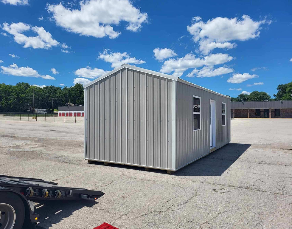 12x28 Metal side utility shed for sale at The Shed House in Leavenworth Kansas.