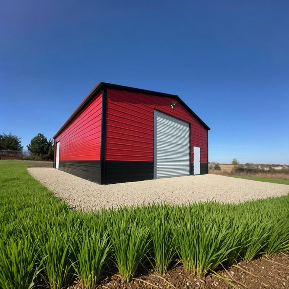 Thumbnail: 30X50X12 Steel Garage Workshop Front View