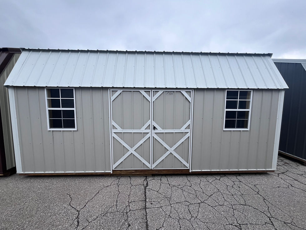 12x20 Metal side lofted barn for sale at The Shed House in Leavenworth Kansas.