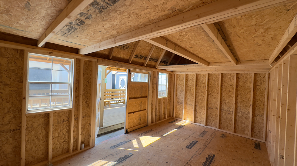 Thumbnail: 10x16 Prefabricated side lofted barn for sale in the Kansas City area.