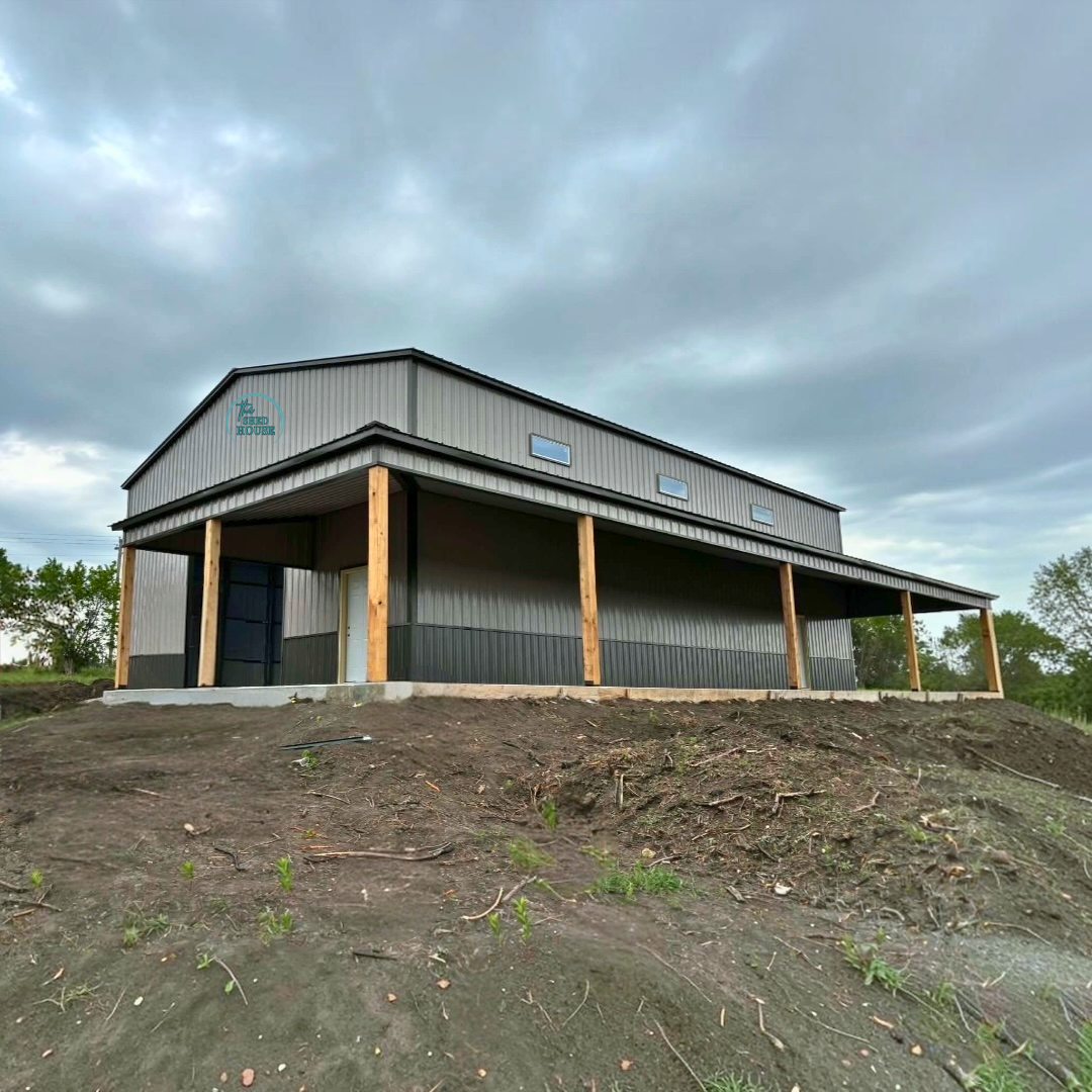 52X60X18 Steel Building Left Side View
