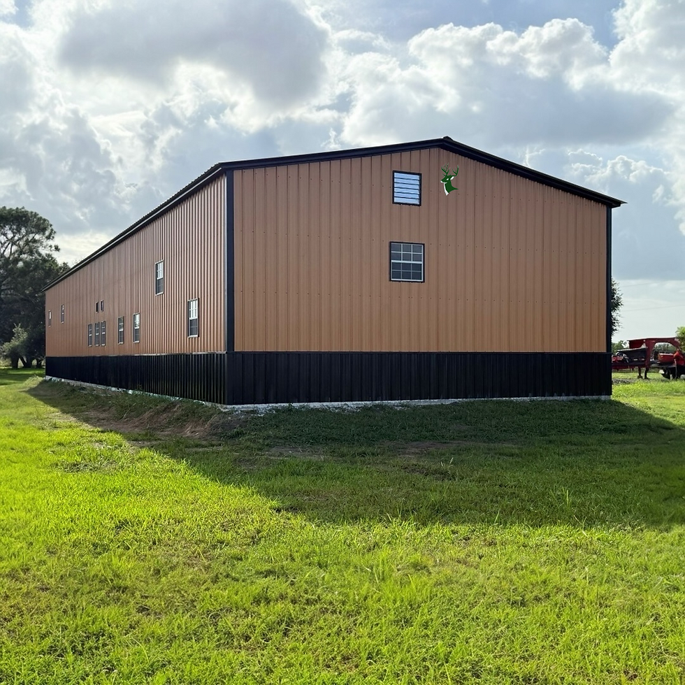Thumbnail: 30X100X14 Steel Clear Span Building Side View