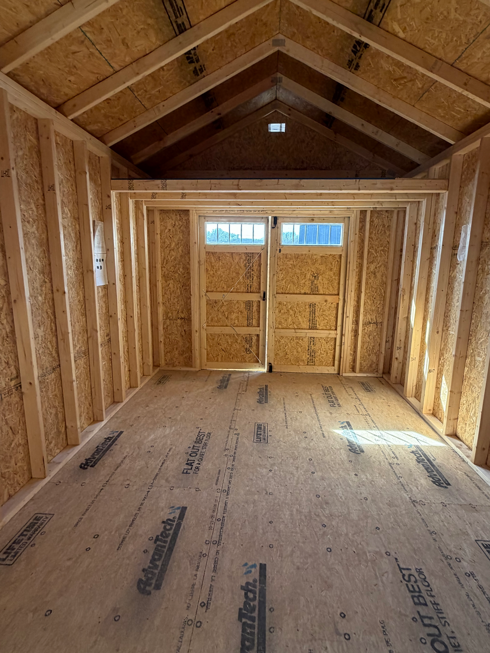 Thumbnail: 10x16 Prefabricated lofted utility shed for sale in Leavenworth Kansas.