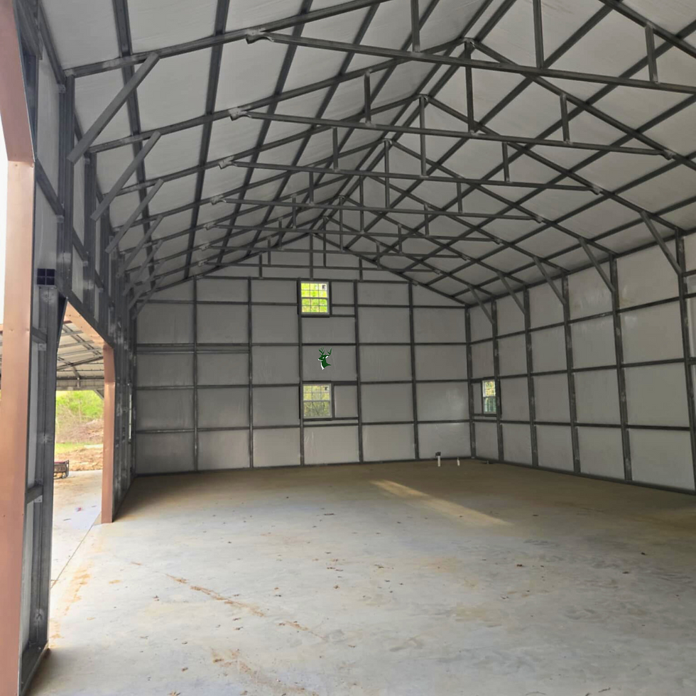 Thumbnail: 52X56X14 Galvanized Steel Structure Interior View