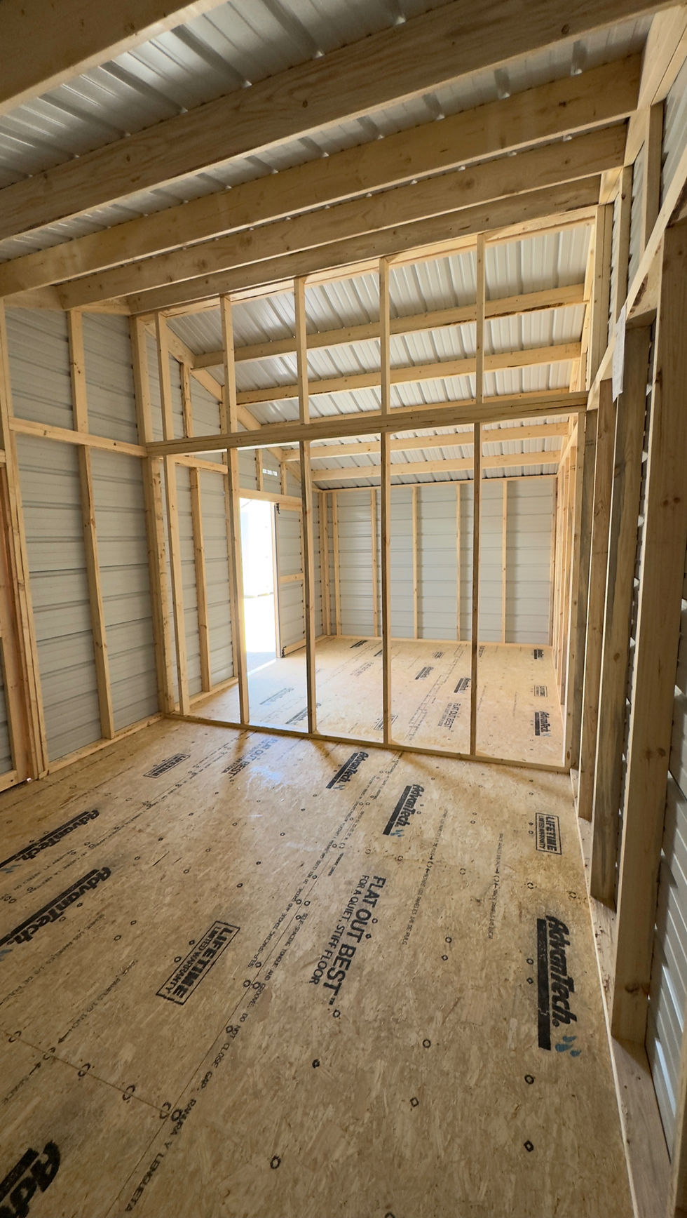 Thumbnail: 12x24 Portable metal side value sheds for sale at the Shed House in Leavenworth Kansas.