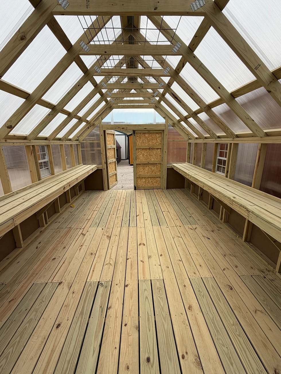 12x20 Prefabricated greenhouse for sale in the Kansas City area.