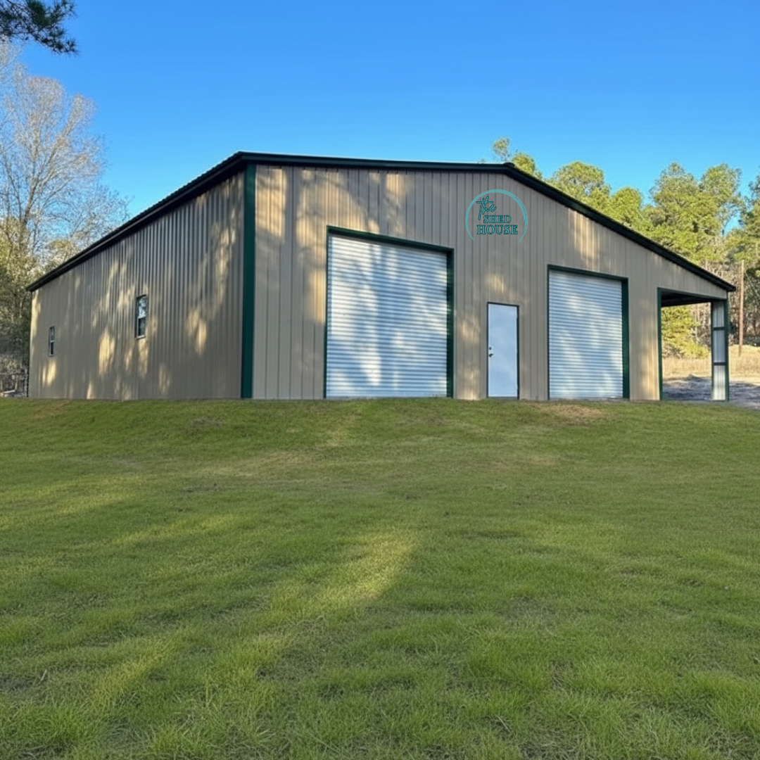 52X60X12 Commercial Steel Building Front View