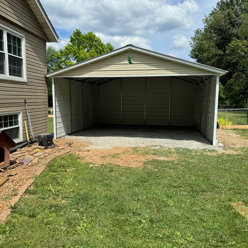 20X20X8 Vertical Roof Carport The Shed House LLC