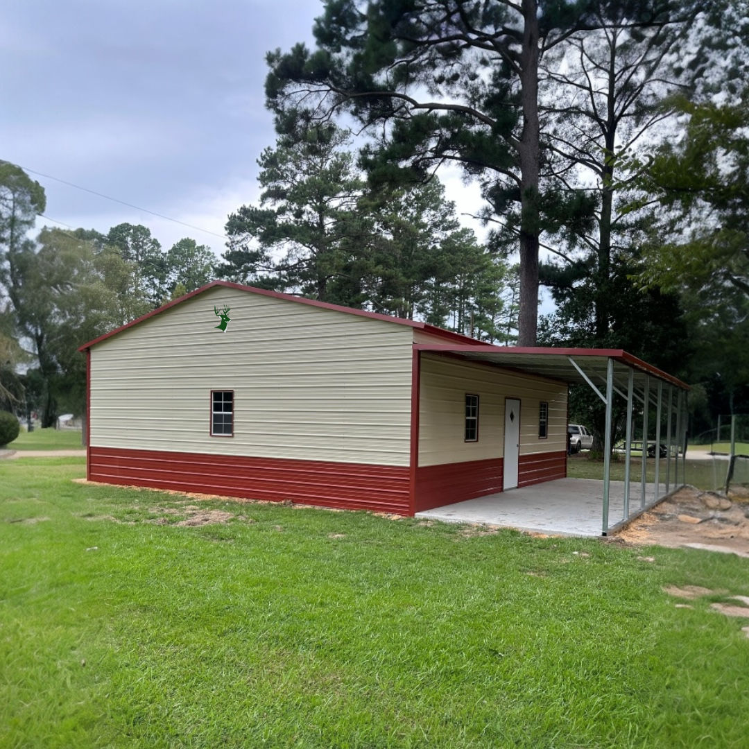 Heavy Duty 40X30X10 Steel Building Front View