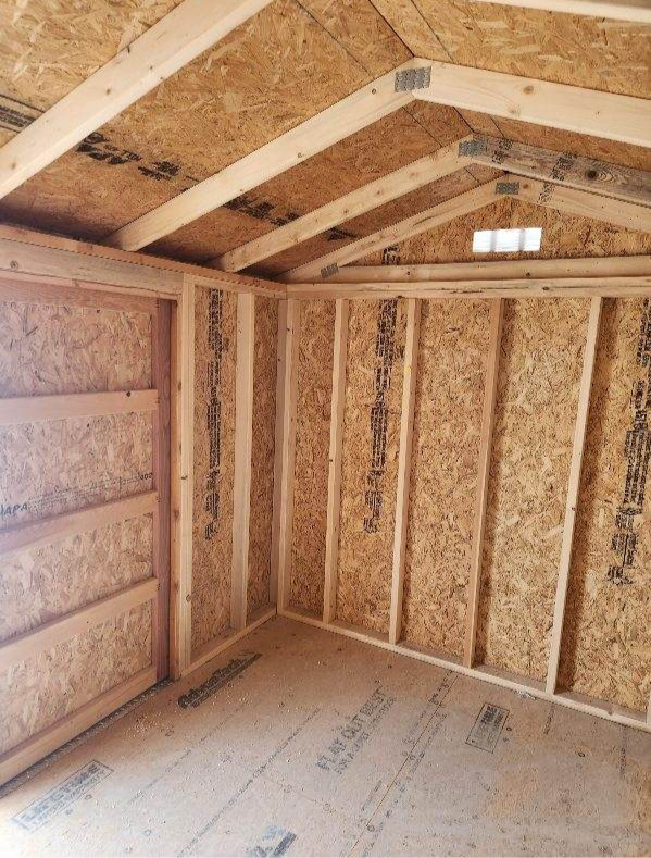 Thumbnail: 8x12 Prefabricated side entry utility sheds for sale in Leavenworth Kansas.