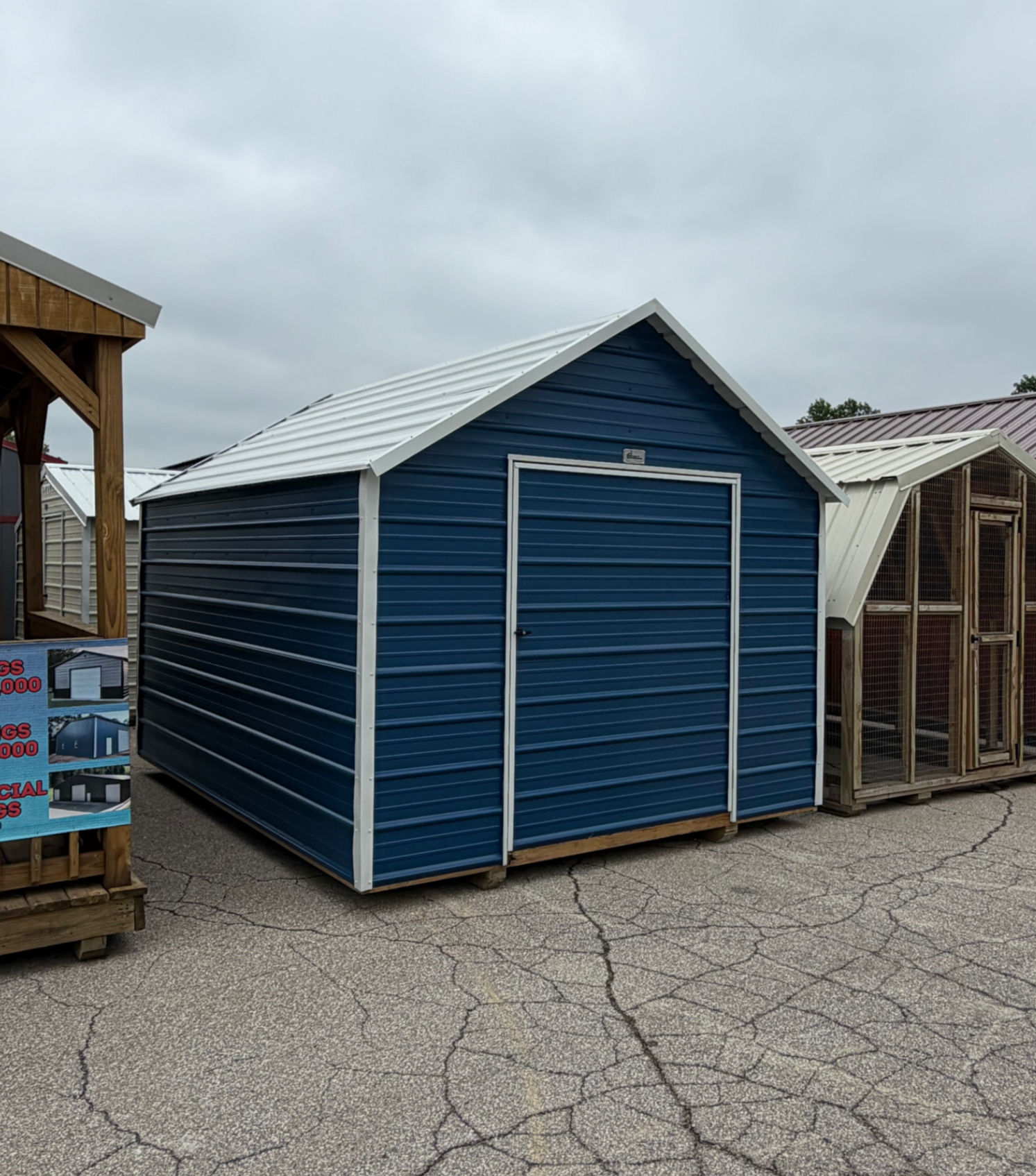 10x12 Metal sided blue value shed for sale in Leavenworth Kansas.