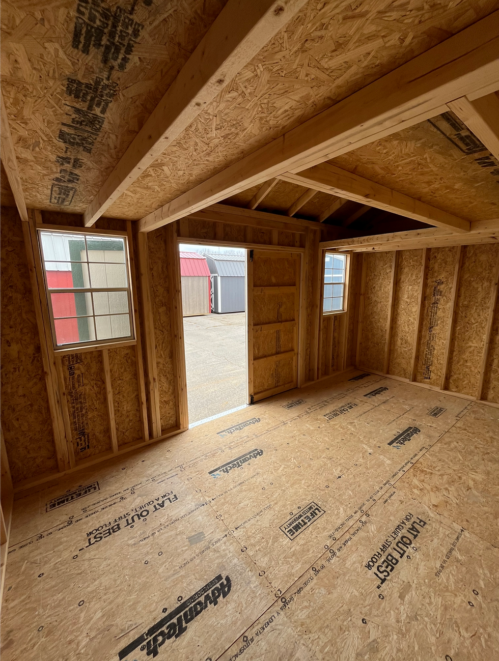 Thumbnail: Prefab 10x16 side lofted utility sheds for rent to own in Leavenworth Kansas.