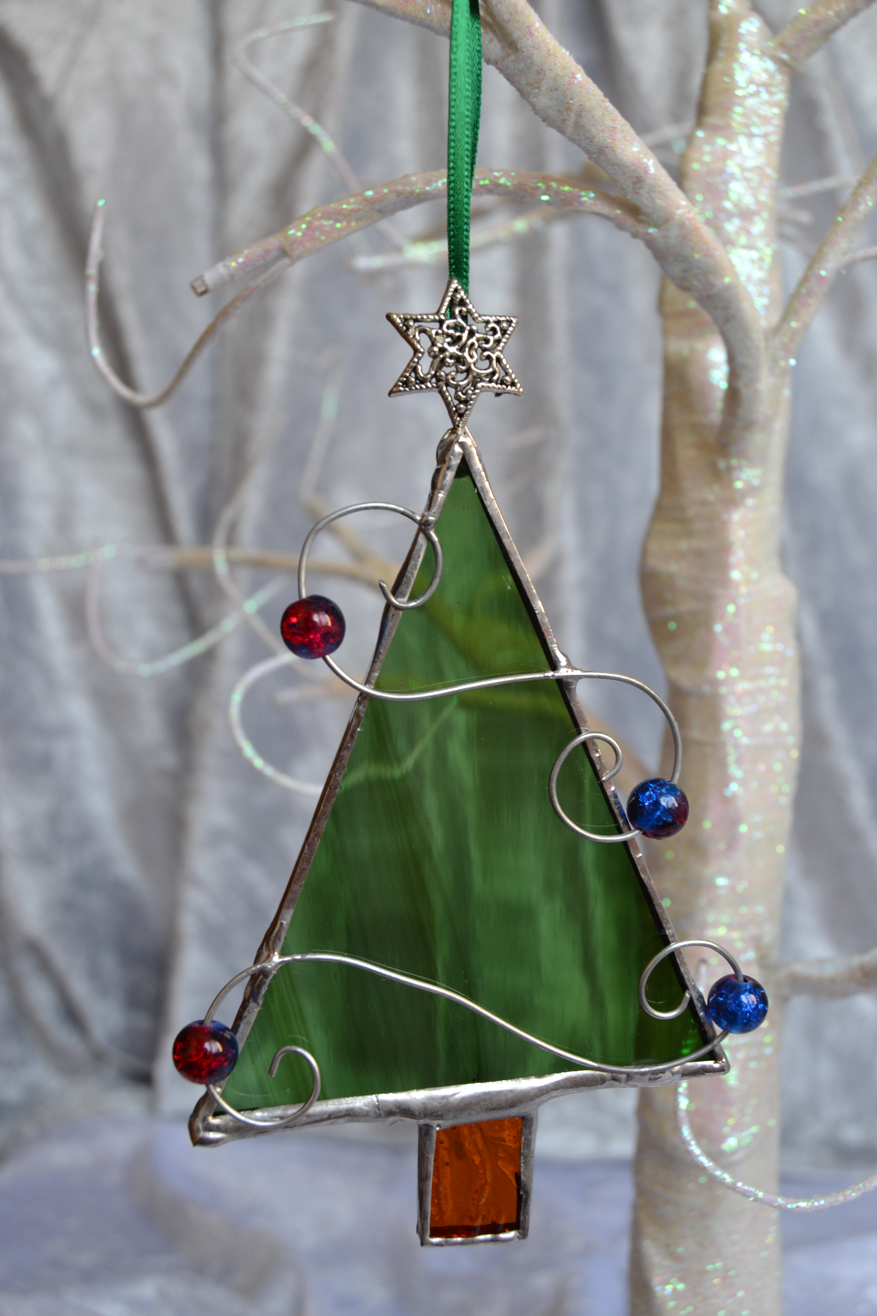 Curled wire Christmas Trees