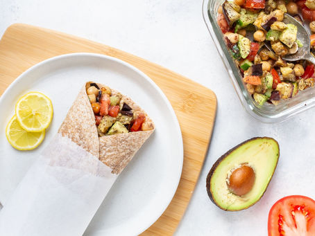 ROASTED EGGPLANT & CHICKPEA WRAP
