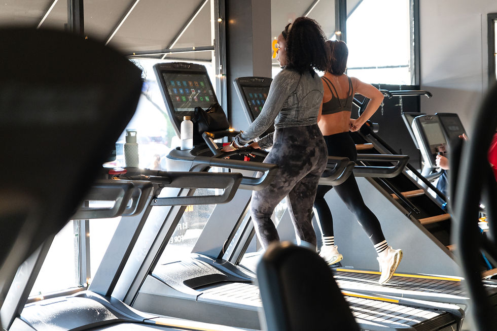 Women on treadmills