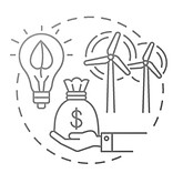 investment-into-renewable-energy-concept-icon-reducing-air-pollution-abstract-idea-thin-li