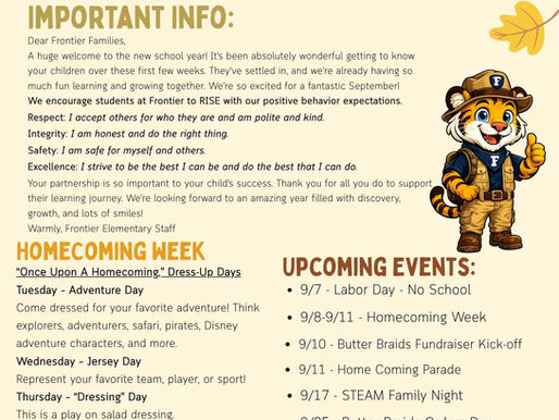 September Frontier Newsletter